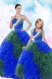 Affordable Multi-color Quinceanera Gown Military Ball and Sweet 16 and Quinceanera and For with Beading Sweetheart Sleeveless Lace Up
