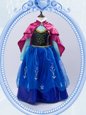 Royal Blue Long Sleeves Embroidery Floor Length Flower Girl Dress