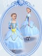 Dazzling Scoop Short Sleeves Side Zipper Tea Length Beading and Sequins and Hand Made Flower Toddler Flower Girl Dress
