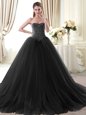 Beauteous Multi-color Lace Up V-neck Appliques Quinceanera Gown Tulle Sleeveless