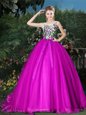 Fashionable Off the Shoulder Lilac Cap Sleeves Tulle Court Train Lace Up Ball Gown Prom Dress for Military Ball and Sweet 16 and Quinceanera