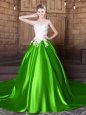 Scoop Sleeveless Lace Up Quinceanera Dresses Elastic Woven Satin
