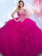 Cute Sleeveless Beading Lace Up 15 Quinceanera Dress