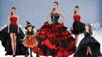 Trendy Beading and Ruffled Layers 15th Birthday Dress Red And Black Lace Up Sleeveless Floor Length