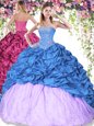 Modern Taffeta Sleeveless Floor Length Ball Gown Prom Dress and Pick Ups