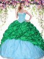 High Quality Pick Ups Multi-color Sleeveless Taffeta Lace Up Quinceanera Gown for Military Ball and Sweet 16 and Quinceanera