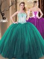 Free and Easy Sleeveless Embroidery Lace Up Sweet 16 Dresses