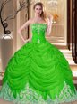 Sleeveless Tulle Floor Length Lace Up Vestidos de Quinceanera in for with Lace and Appliques