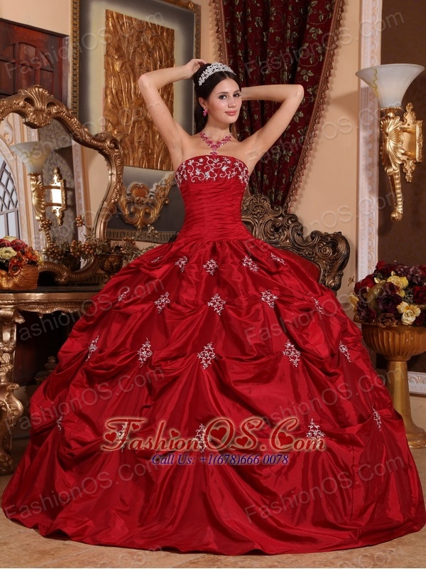 wine red and gold quinceanera dresses