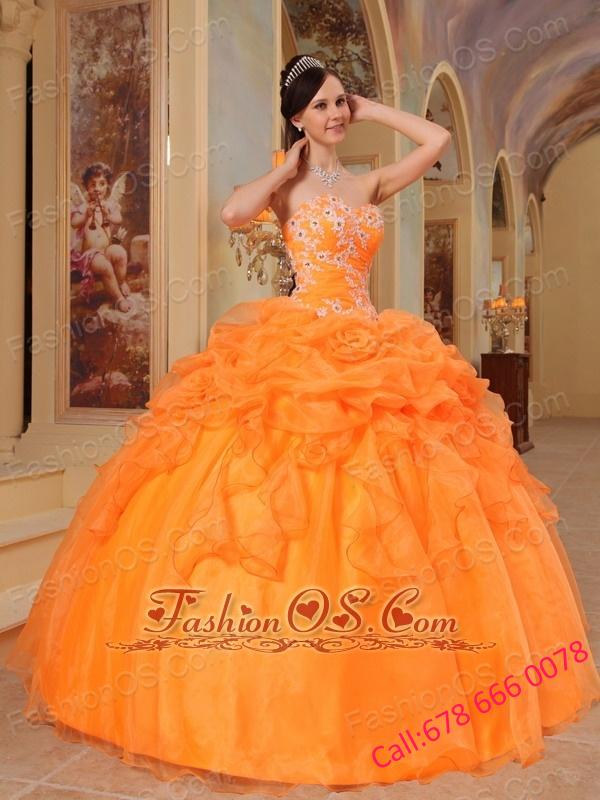 orange 15 dress