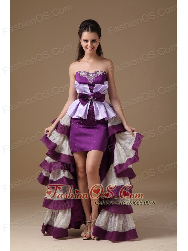 eggplant purple prom dresses