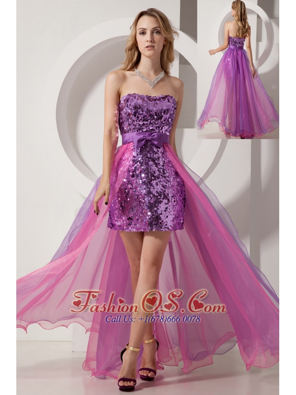 pink and purple dress