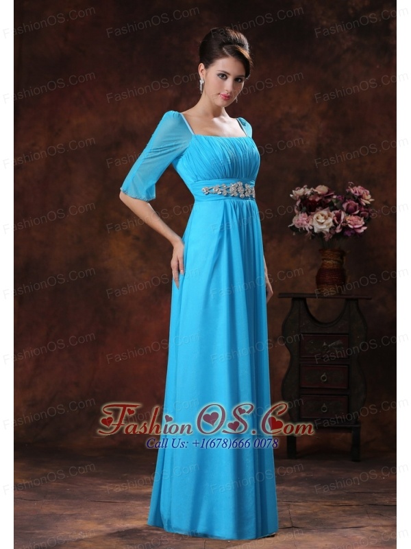 Beaded Decorate Square Sky Blue Mother Of The Bride Dress In Oro Valley Arizona