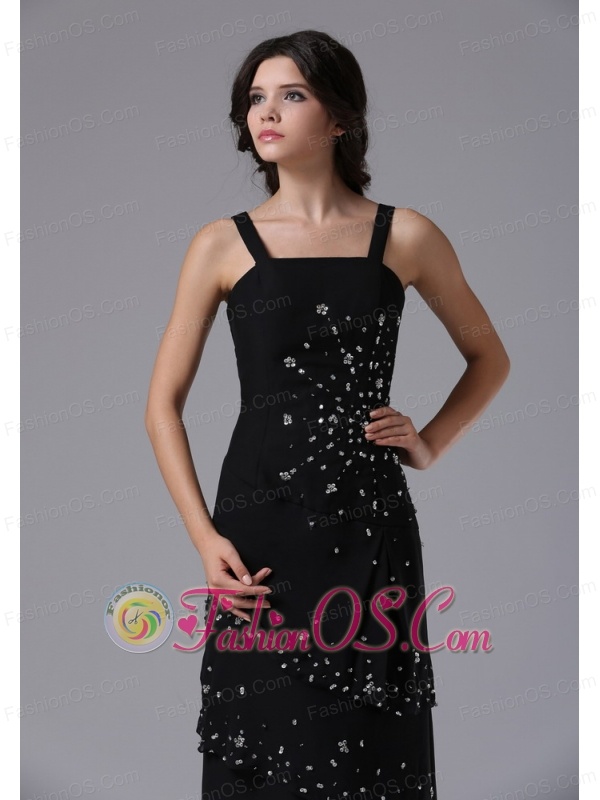 Black Jacket Straps and Beading For 2013 Mother Of The Bride Dress In Calabasas Californi