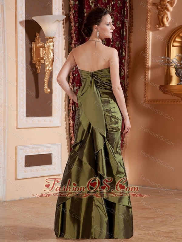 Mermaid Olive Green and Bodice Bodice For Prom Dress