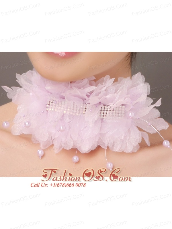 Stylish Organza Pink Imitation Pearls Special Occasion Fascinators