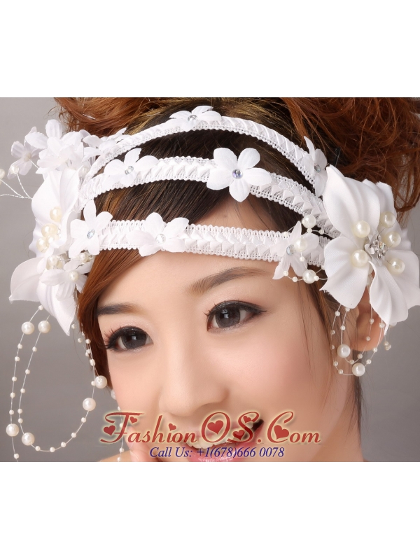 Beautiful and Hand Made Flowers For Headpiece With Pearl