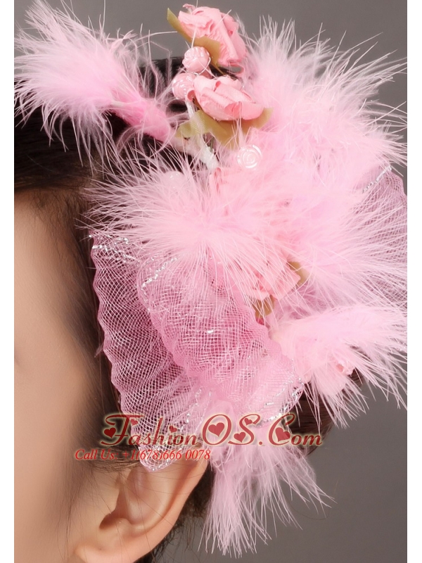 Lovely Tulle Feather Flower Women’ s Fascinators