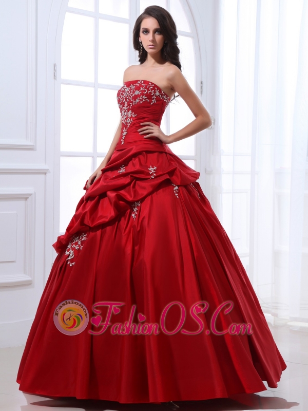 red and silver quince dresses