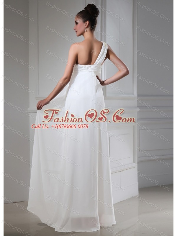 One Shoulder 2013 Prom Dress With Beaded Empire For Custom Made