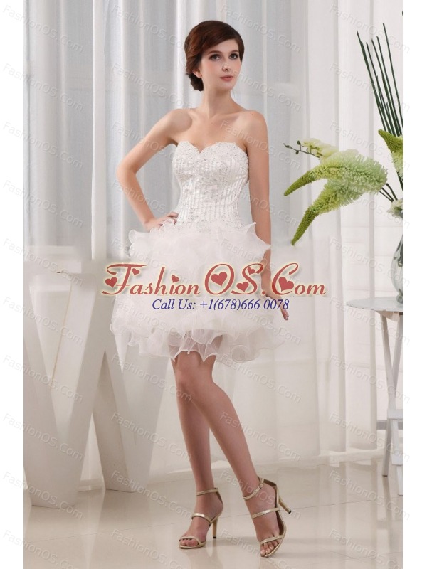 2013 Custom Made Ball Gown White Prom Cocktial Dress With Sweetheart
