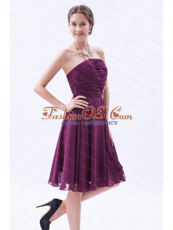 Appliques A-line / Princess affordable Dark Purple Dama Dress