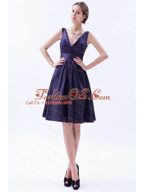 Beading Taffeta V-neck  Empire Dama Dress 2013