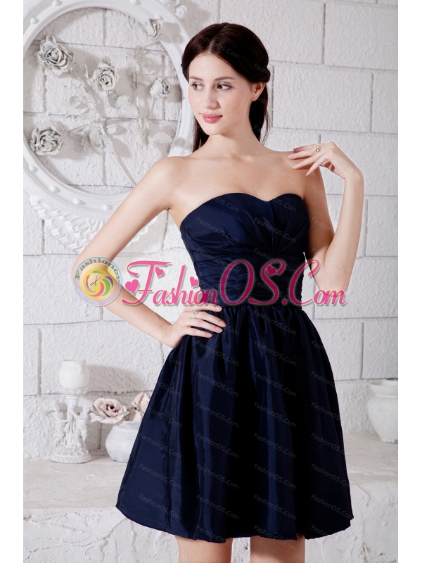 Princess Mini-length Taffeta Ruch Elegant Dama Dress
