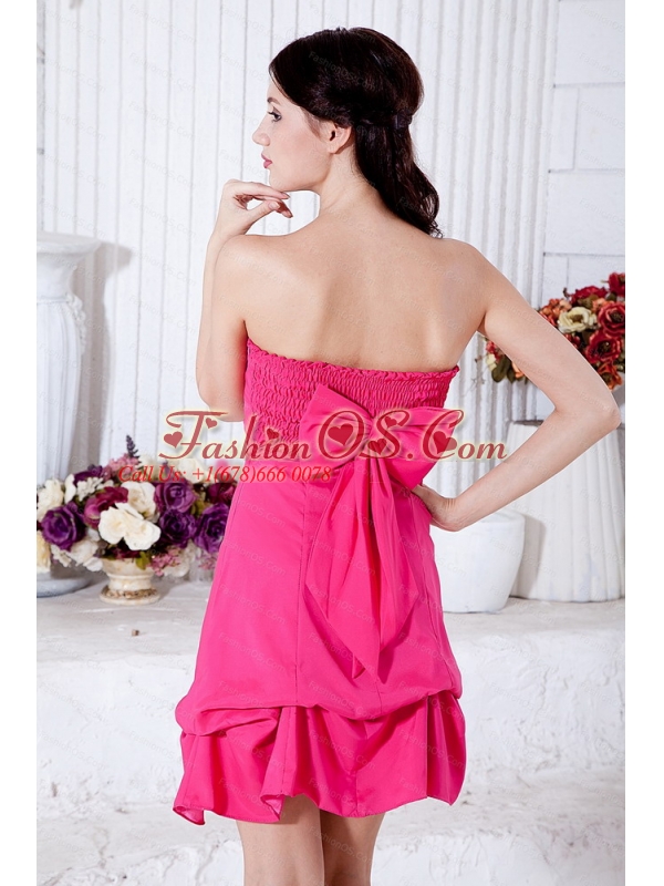 Ruch Hot Pink Mini-length Taffeta Dama Dress 2013