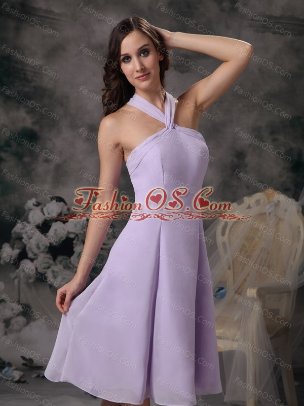 Short Lilac Empire V-neck Dama Dresses for Quinceanera 2013