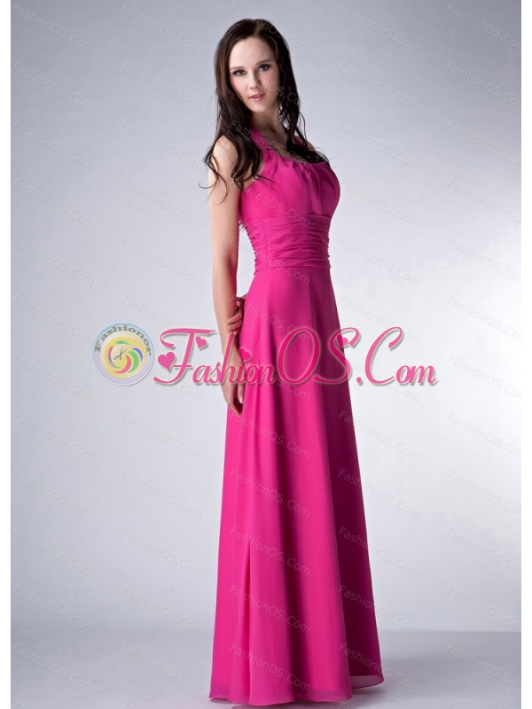Square Hot Pink Floor-length Dama Dress On Sale