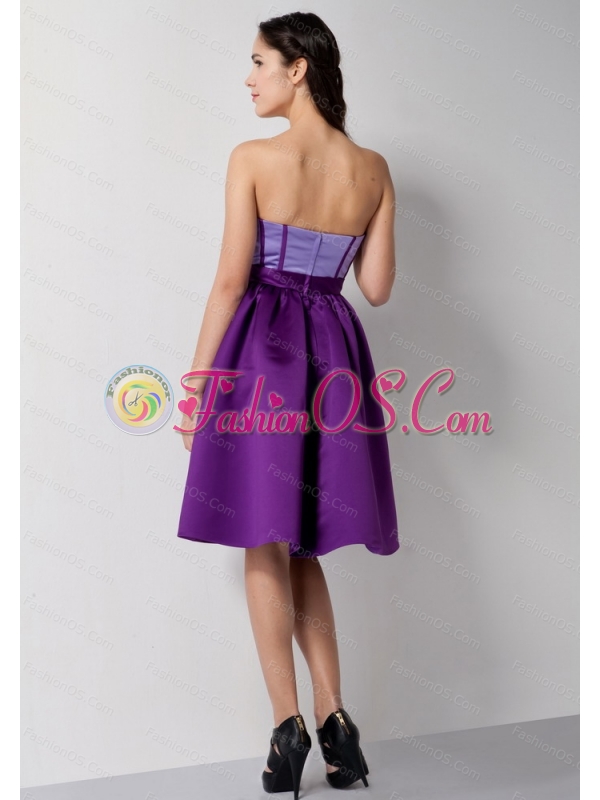 sweetheart Purple Satin 2013 Cheap Dama Dress