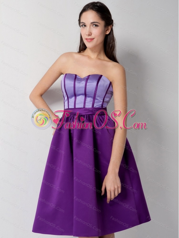 sweetheart Purple Satin 2013 Cheap Dama Dress
