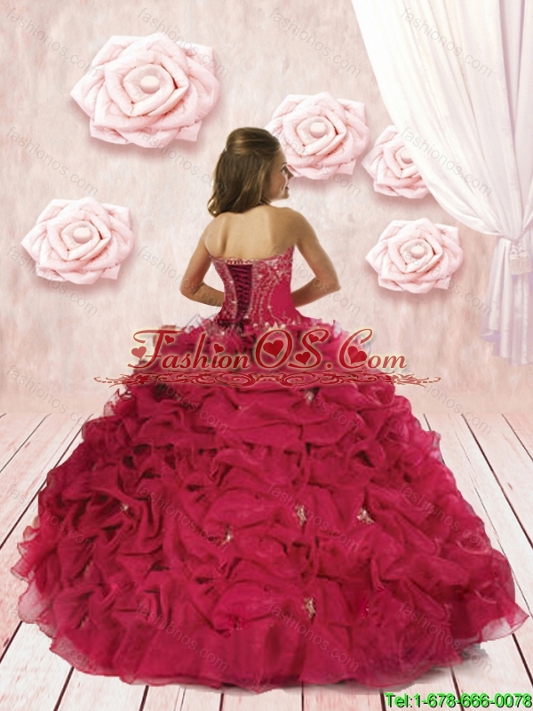 2016 Fall Luxurious White Little Girl Pageant Dress with Appliques and Pick-ups