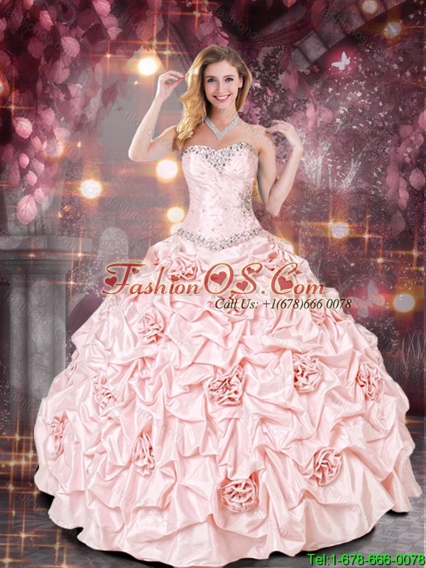 New Arrival Sweetheart Quinceanera Dresses with Beading and Hand Made Flowers