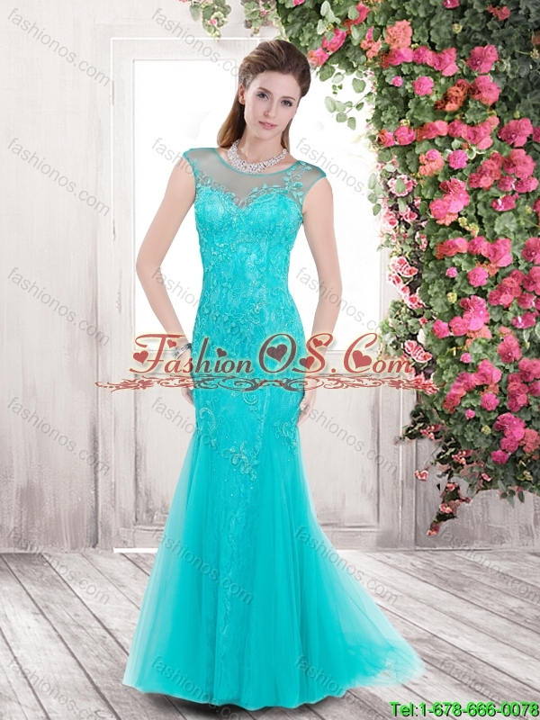 New Arrivals Gorgeous Mermaid Bateau Prom Dresses with Lace and Beading