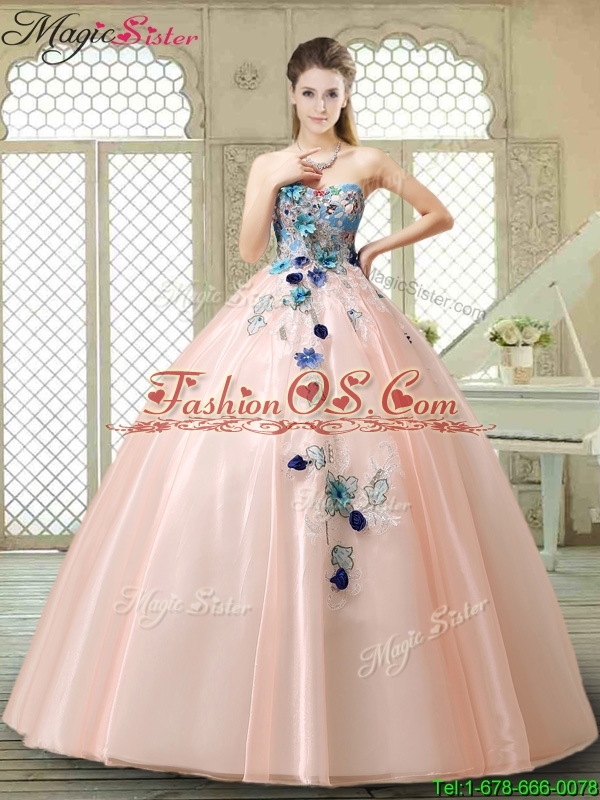 Perfect Strapless Quinceanera Gowns with Appliques and Embroidery