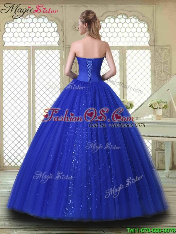 Pretty Ball Gown Sweetheart Quinceanera Dresses in Royal Blue