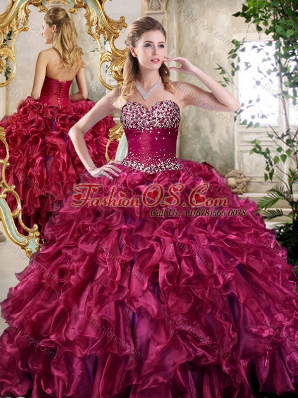 burgundy quince dress