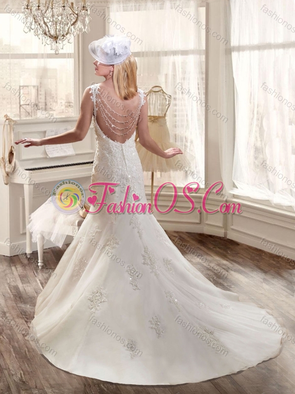 2016 Latest A Line Wedding Dresses with Lace and Appliques