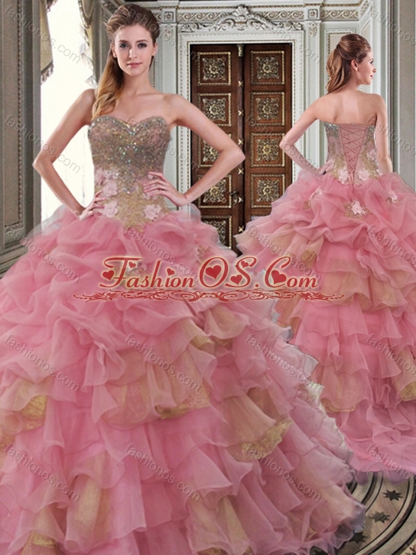 big puffy pink quinceanera dresses