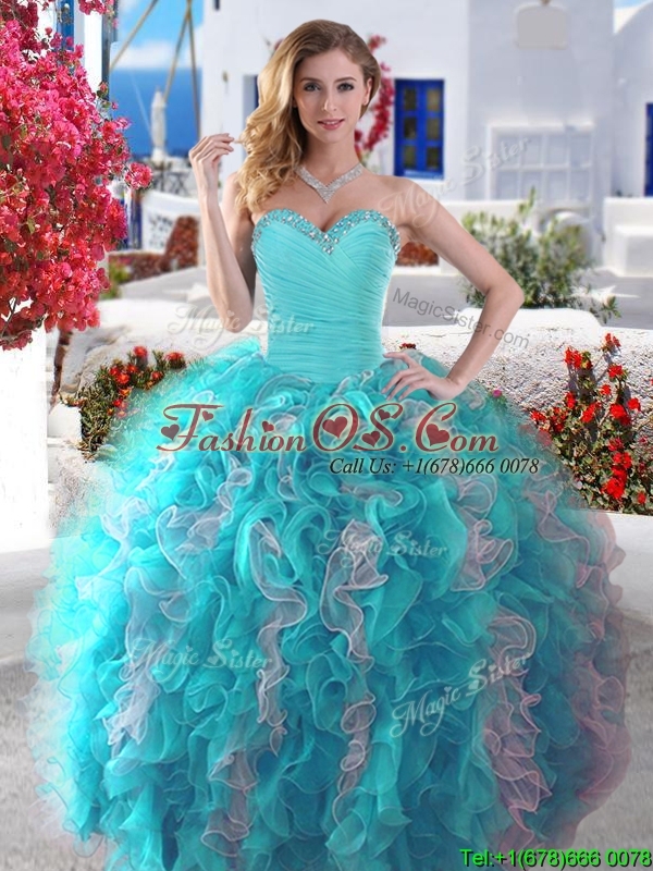 Best Selling Big Puffy Detachable Quinceanera Dresses with Beading and Ruffles