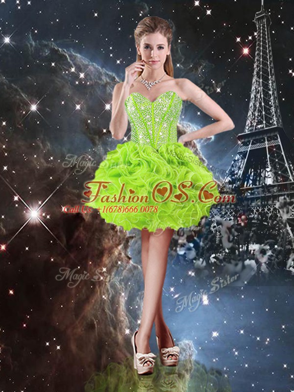 Floor Length 15th Birthday Dress Sweetheart Sleeveless Lace Up