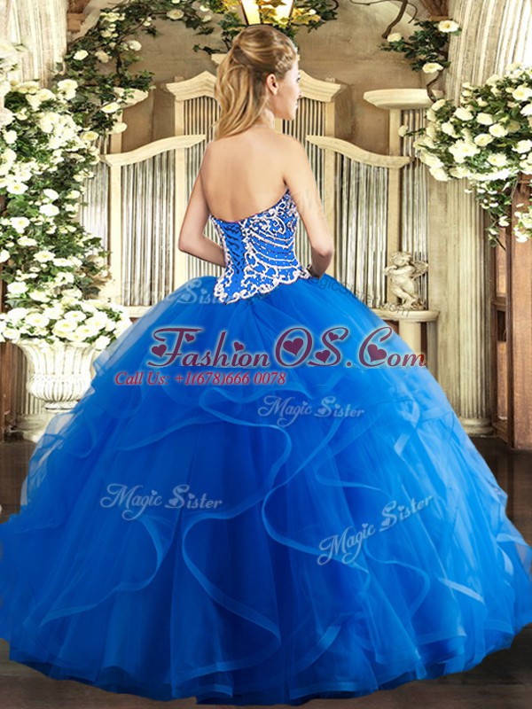 Top Selling Hot Pink Sleeveless Beading and Ruffles Floor Length Quinceanera Dresses