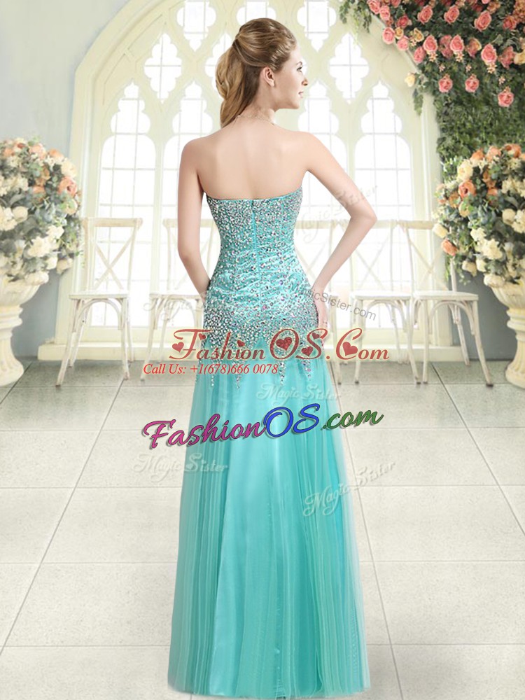 Sweetheart Neckline Beading Dress for Prom Sleeveless Zipper
